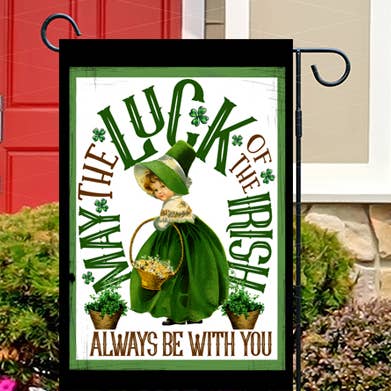 Bad Bunny Designs - Wholesale Flag - May the Luck Of The Irish Garden Flag ~ Double Sided