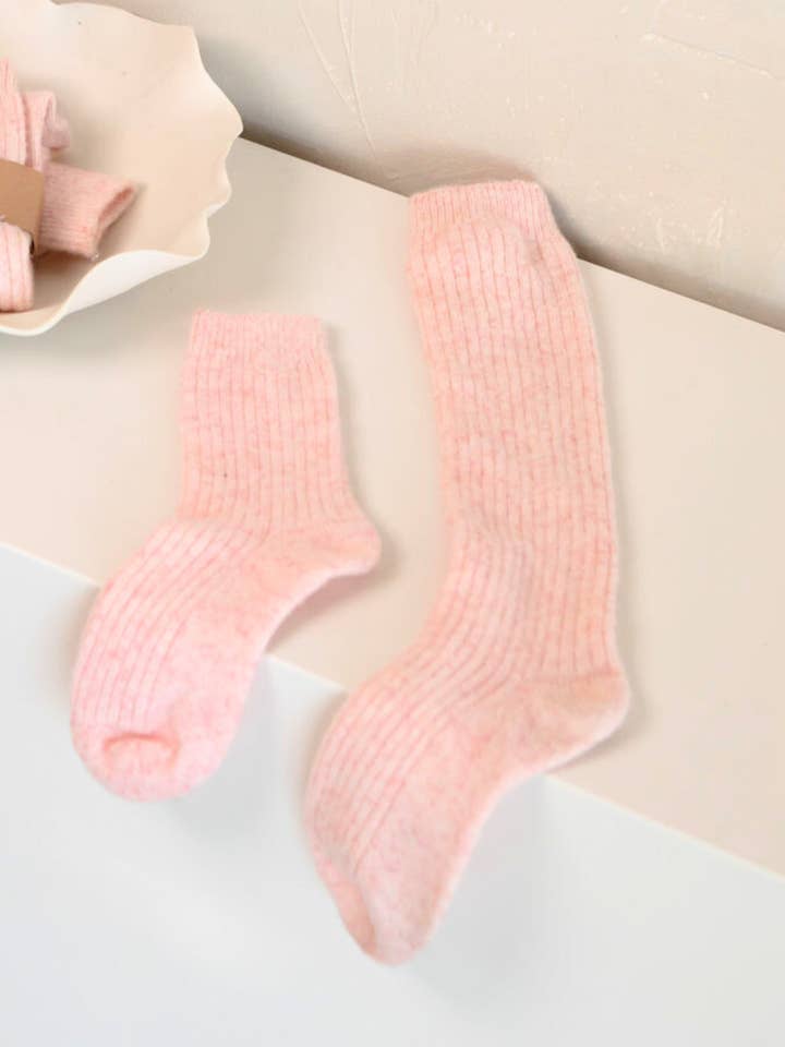 Bed & Butter - Wholesale Socks - Women's - The Comfiest Socks - Knee High - Blush Pink