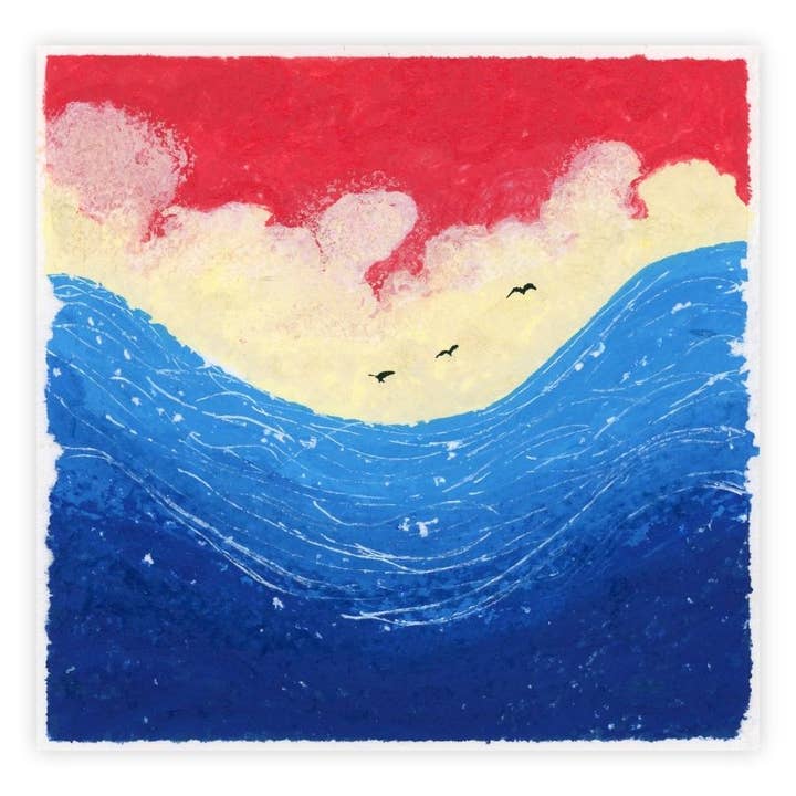 Art Print Seascape - Abstract Impressionist Painting for wholesale by ArtbyHaise