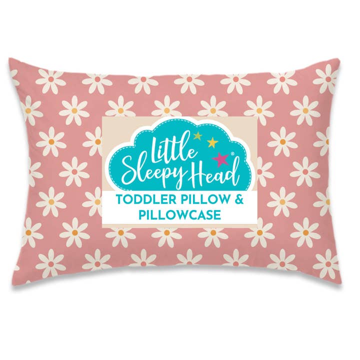 Toddler Pillow + Pillowcase set - Daisies - 13"x18" for wholesale by Little Sleepy Head