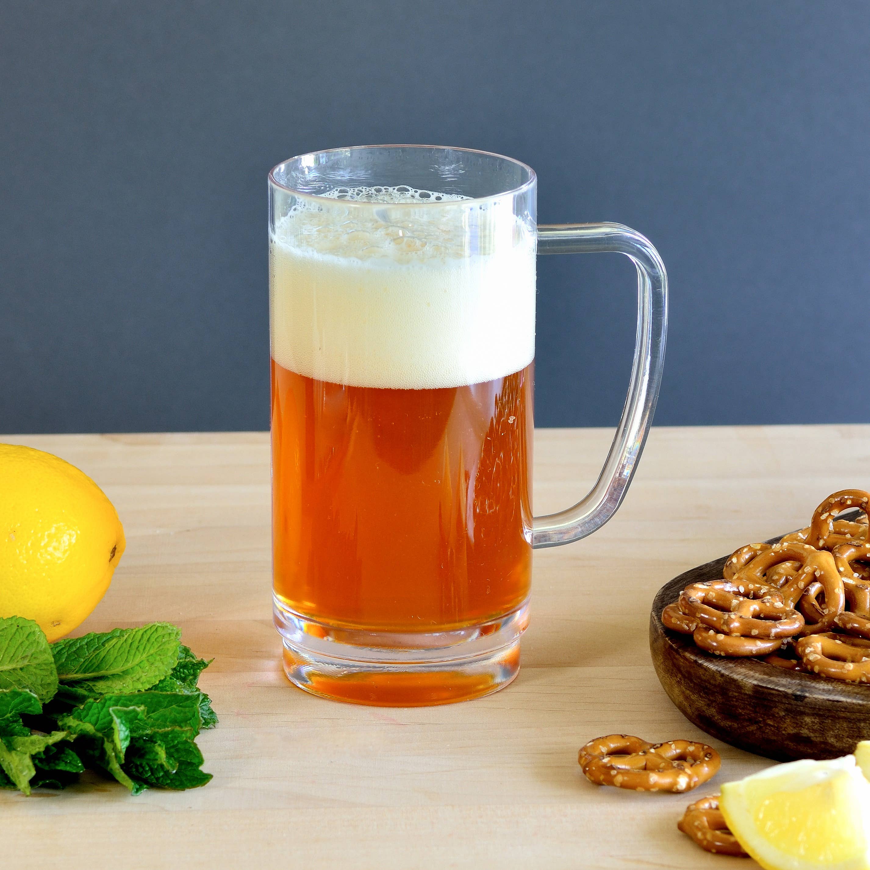 Youngever - Wholesale Beer Glass/Mug - Youngever 4 Pack 16OZ Plastic Beer Glasses, Beer Mug, Cups2