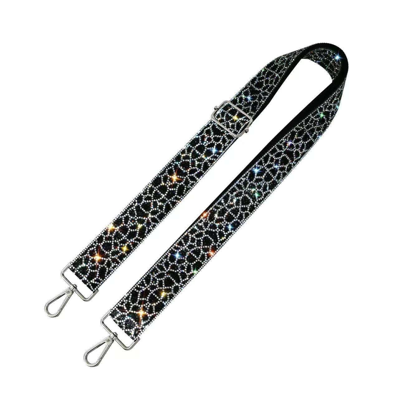 MiMi Wholesale - Wholesale Bag Strap - Women's - RS038W Sparkling Rhinestone Lattice Web Pattern Strap2
