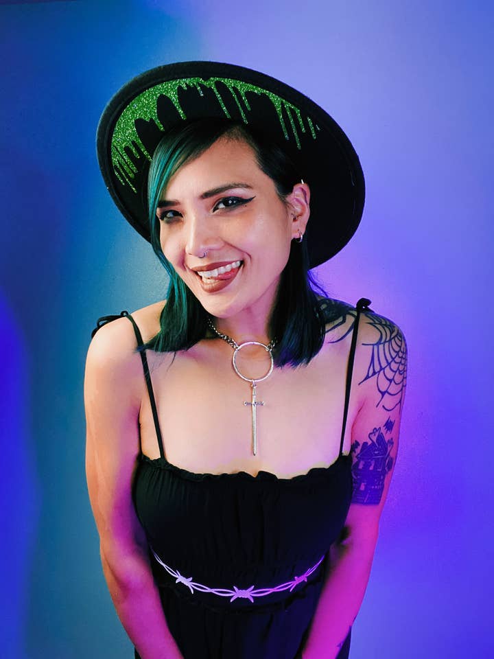 Chapéu Vegan Felt - Slime por atacado de Witchwood Bags