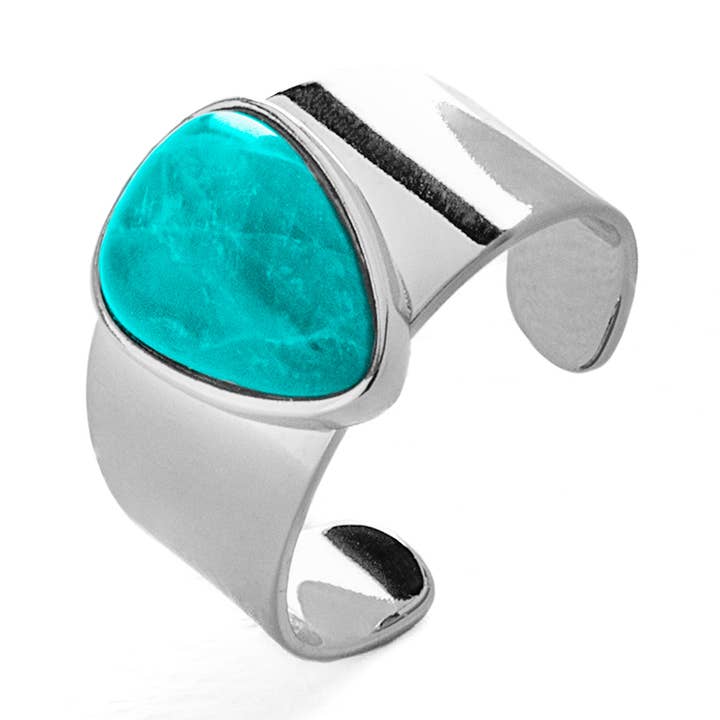 Anillo Luxenter sheak agata azul para venta al por mayor de Luxenter