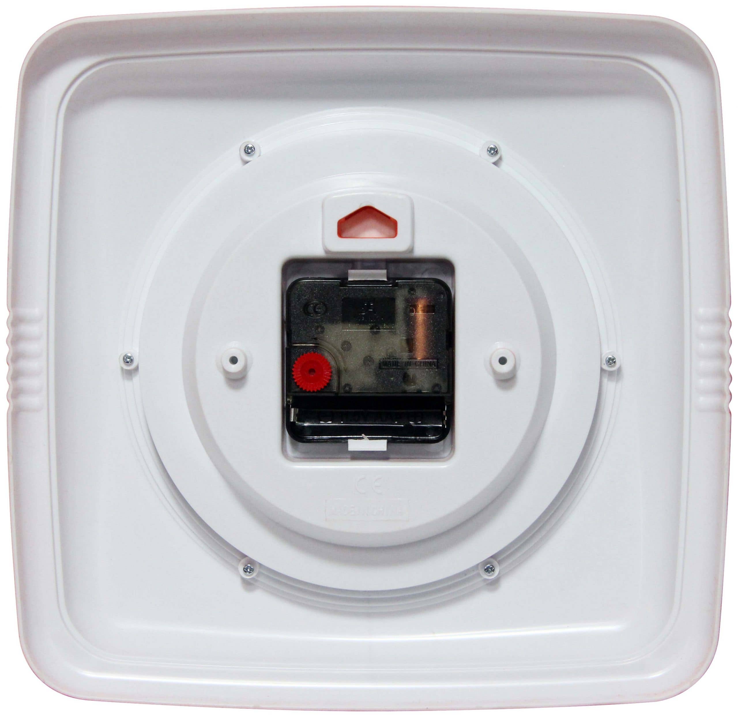 Infinity Instruments - Wholesale Wall Clock - Retro Square Orange Indoor Wall Clock 9.25 Inch1