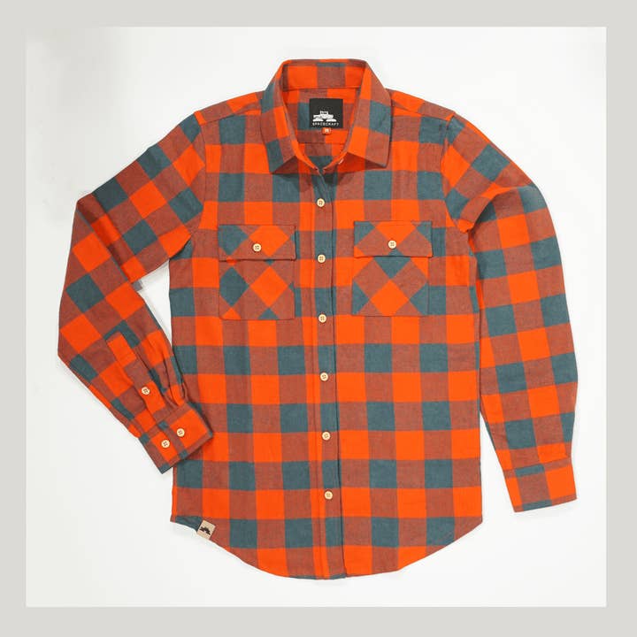 Damen Saddle Peak Flanellhemd mit Knöpfen für den Großhandel von Spacecraft