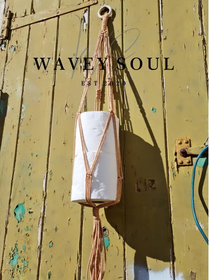 Macrame cotton plant/ or kitchen towel holder for wholesale by AJ Handmade