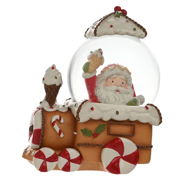 Santa & Friends Gingerbread Train with Santa Snowglobe - 65mm for wholesale by WIDDOP and Co.