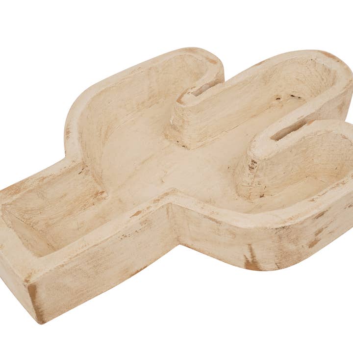 My Amigos Imports - Wholesale Candle Holder - Cactus Bowl-10 x 14 inch-Carved-Candle Ready-4 Color Choices8