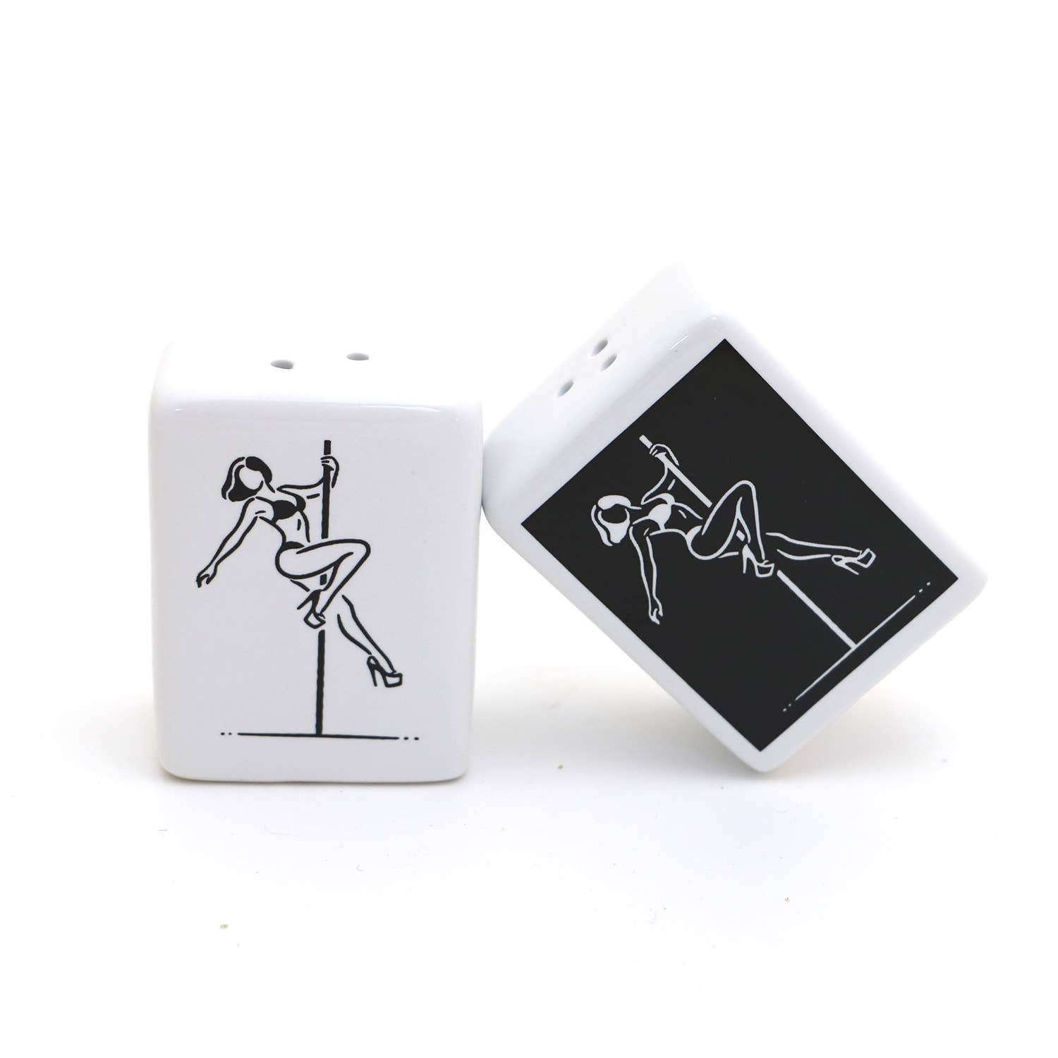 Lenny Mud - Wholesale Salt & Pepper Shaker Set - Stripper Salt and Pepper Shaker Set, Funny pole dancing1