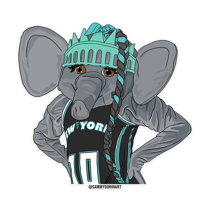 Sammy Gorin LLC - Vendita all'ingrosso Adesivo - Grande Ellie, Pallacanestro Femminile, Adesivo New York Liberty0