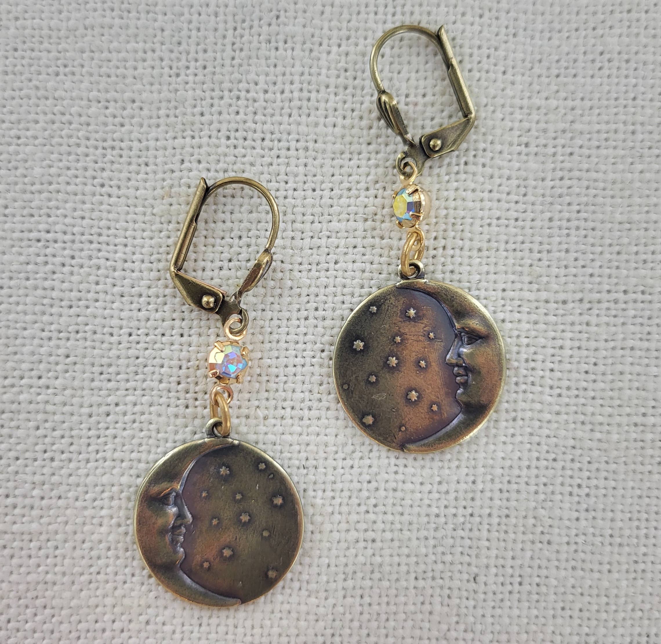 Sadie Green's Jewelry – Engroshandel Hængeøreringe og creoløreringe – Måne øreringe 914-STM6