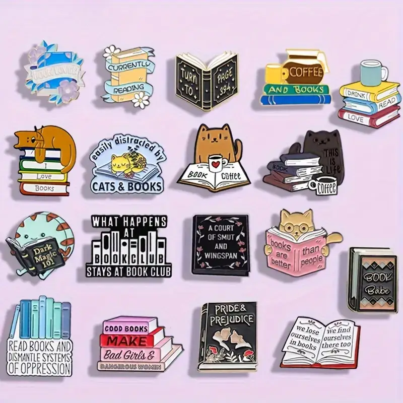 Magnifique Hearts - Wholesale Lapel Pin/Button - Random Reading-Themed Enamel Pins – Book Lover Gifts2