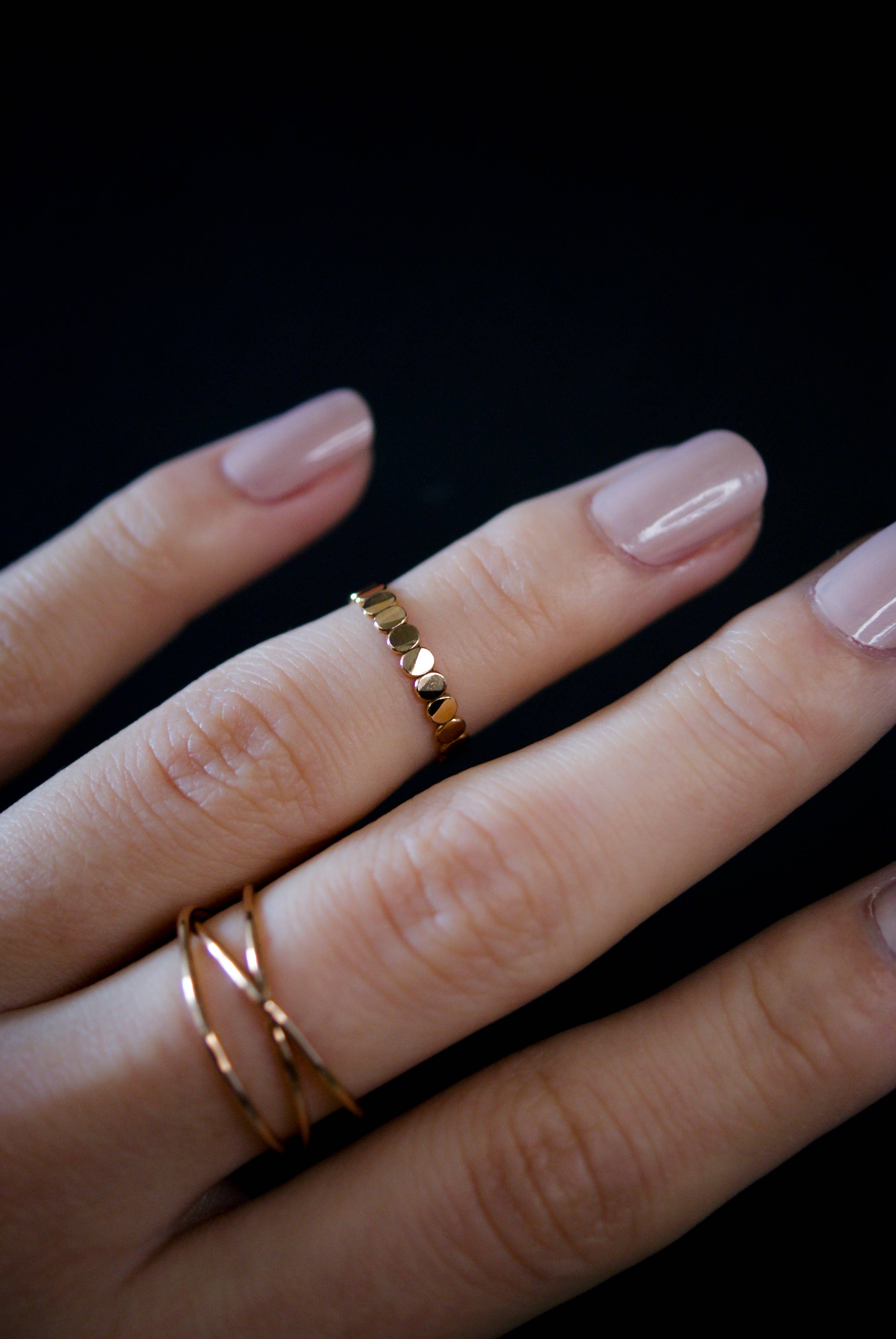 Hannah Naomi - Vendita all'ingrosso Anello midi/a fascia - Anello con Perline, Riempimento in Oro 14K12