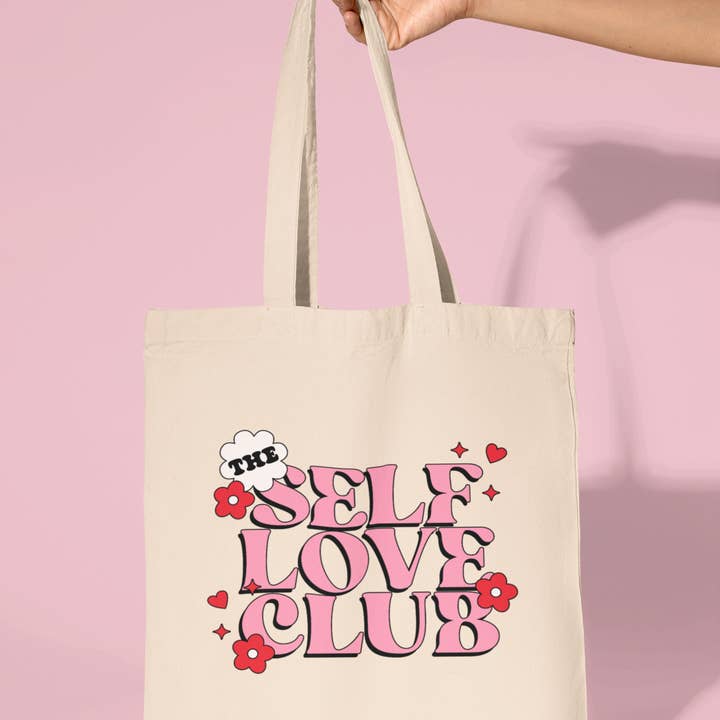 The Self Love Club Tote Bag for wholesale by amarieacreates
