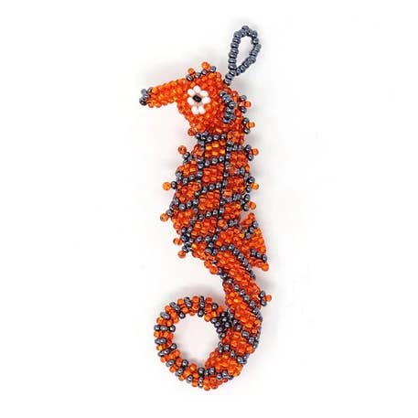 Melange Collection - Venta al por mayor Adornos - Adorno de Caballito de Mar, color naranja