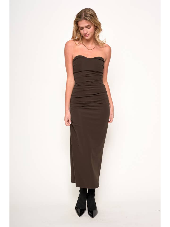 Brown LAVENE DRESS for wholesale on Faire4