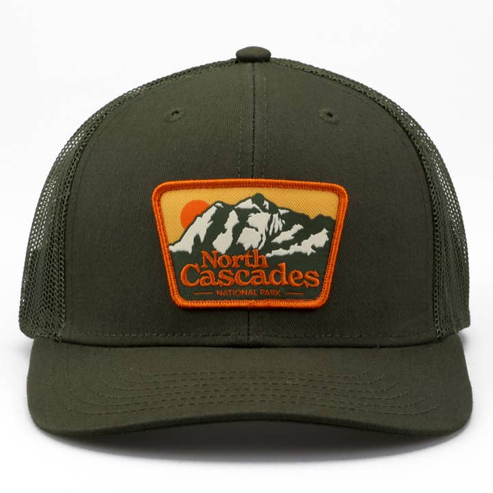 North Cascades National Park Trucker Cap for wholesale by Rainier Watch Supply Co