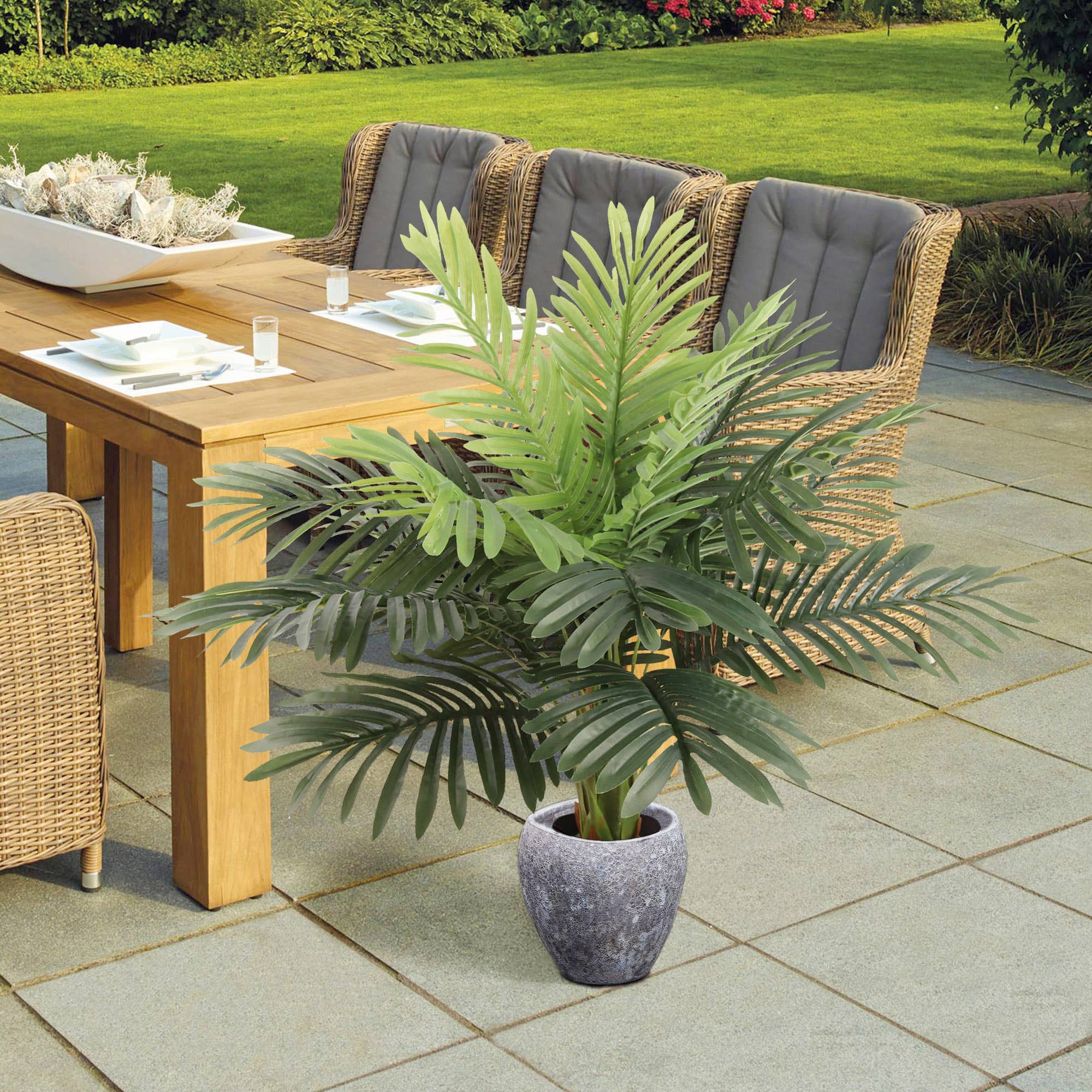 Larksilk - Wholesale Artificial Plant - 36-Inch Fan Palm Lush Indoor Greenery For Home Decor5