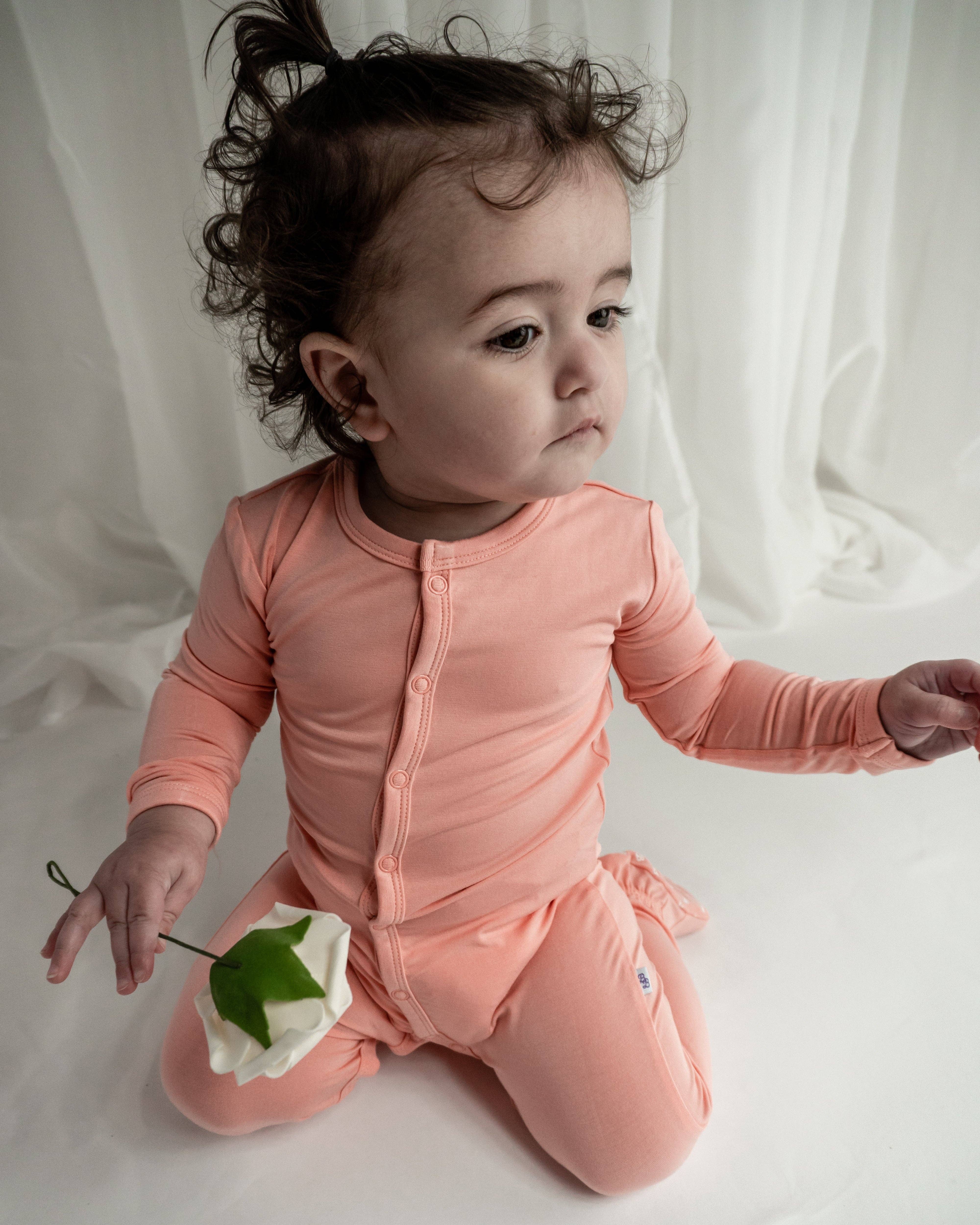 Bubble Baby - Wholesale Jumpsuit - Baby - Peach | Snap Footie4