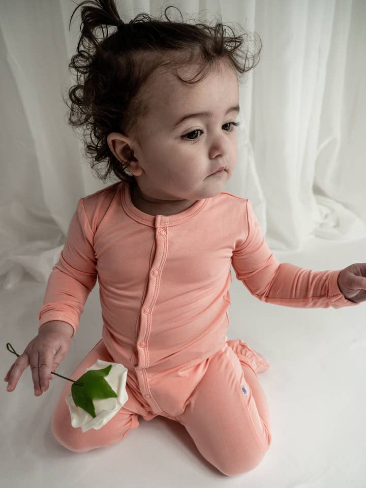 Bubble Baby - Wholesale Jumpsuit - Baby - Peach | Snap Footie4
