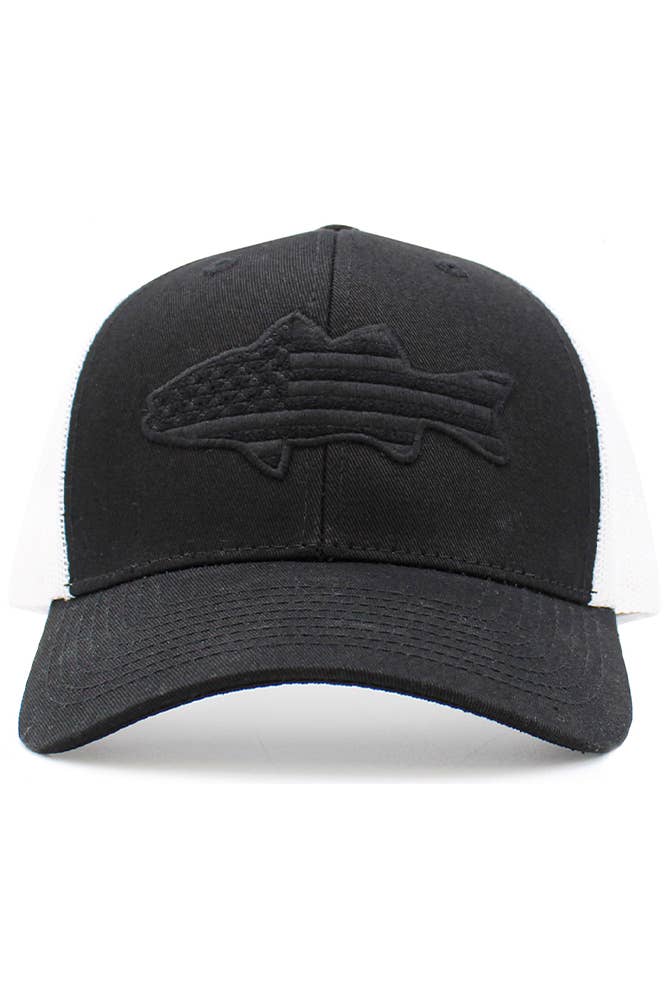 Hana - Wholesale Trucker Hat - Women's - Fish Flag Mesh Back American Flag Theme Baseball Cap4