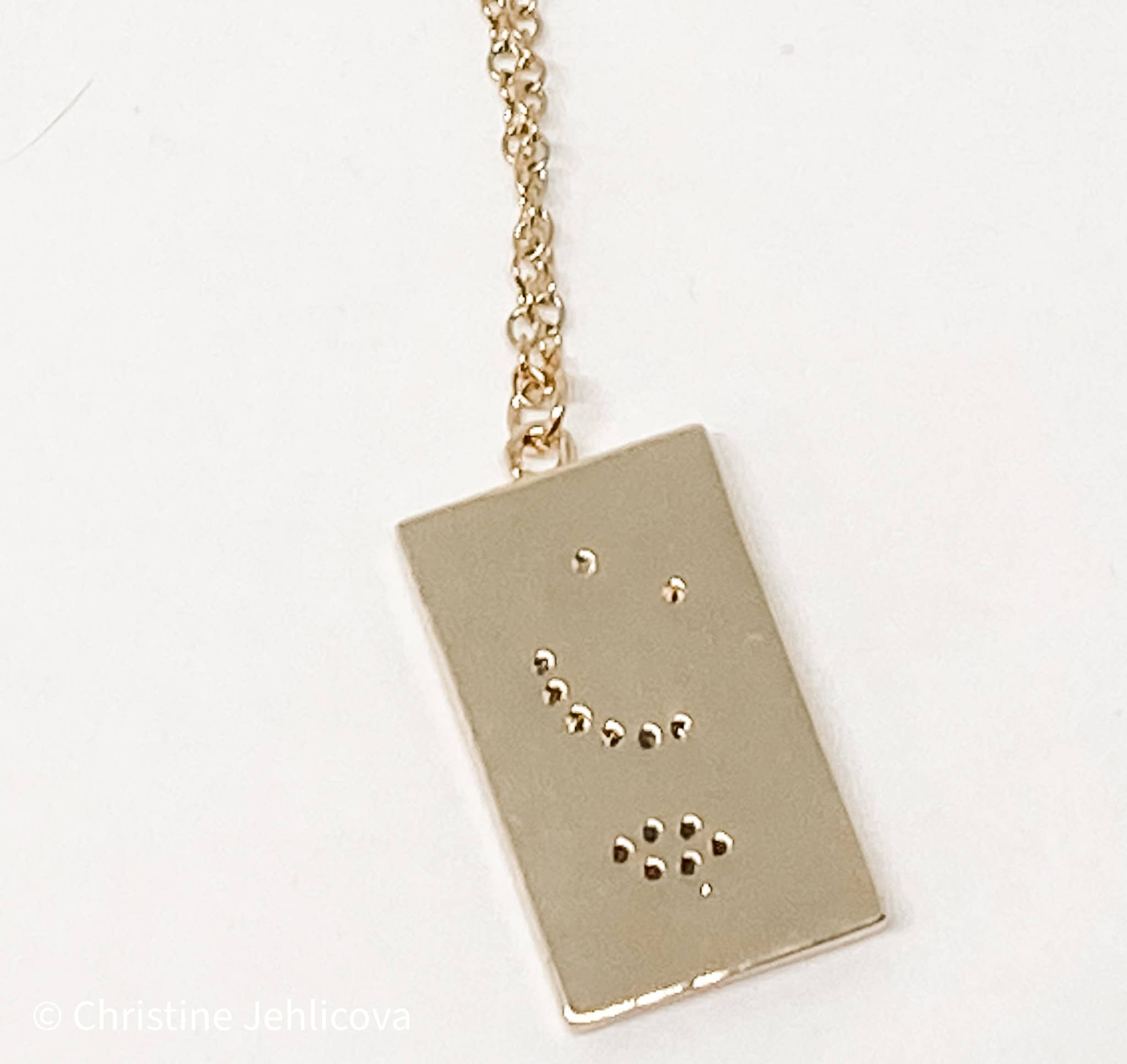 witte klassieker HoopLa ketting met tarotkaart De Maan - nieuw model voor groothandel op Faire3