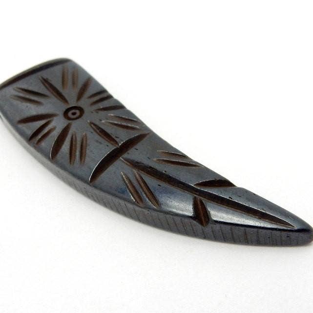 Rock Paradise – wholesale Beads – Black Bone Horn Top Side Drilled Bead