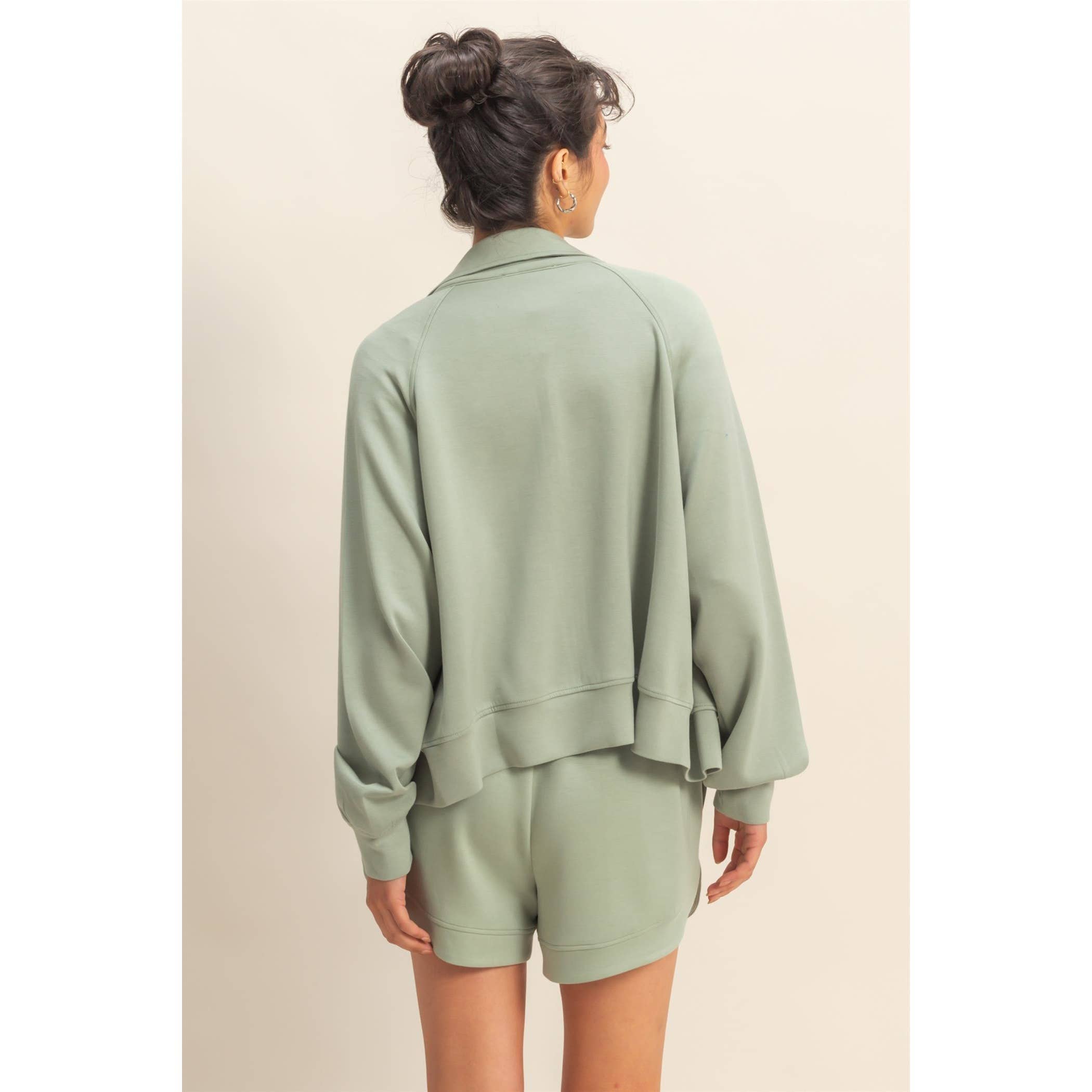 HYFVE – wholesale Jacket – Women's – Double Knit High Neck Long Sleeve Zippered Jacket34