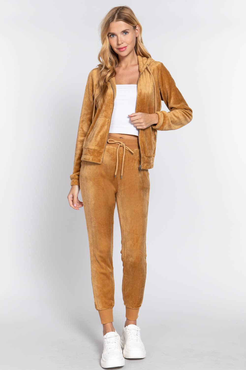 42POPS - Wholesale Lounge Set - Women's - ,,.SI-23422 Faux Fur Jacket & Jogger Pants Set2