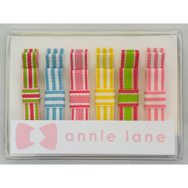 Æske med 6 hårsløjfer - lyse for engroshandel hos Annie Lane