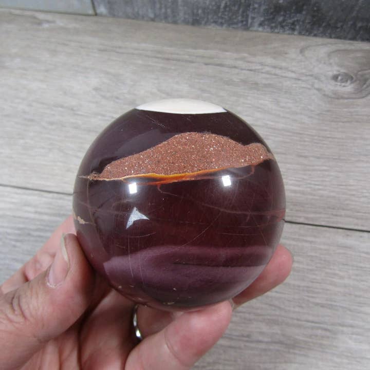 Keystone Crystals - Wholesale Spiritual Stone/Crystal - Large Mookaite Jasper Sphere for Display – Crystal Decor