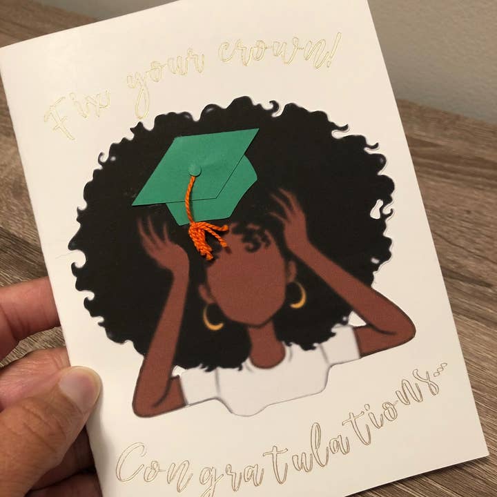 D. Johnson & Co Greetings - Wholesale Graduation Card - Fix Your Crown Graduation Card1
