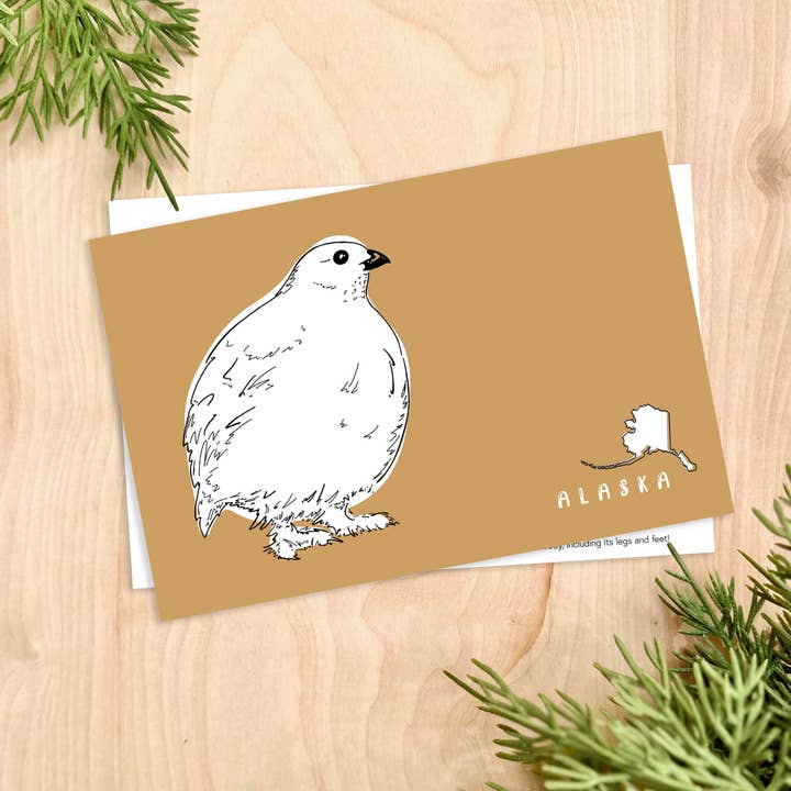 Little Ptarmigan Postcard for wholesale by Printworthy