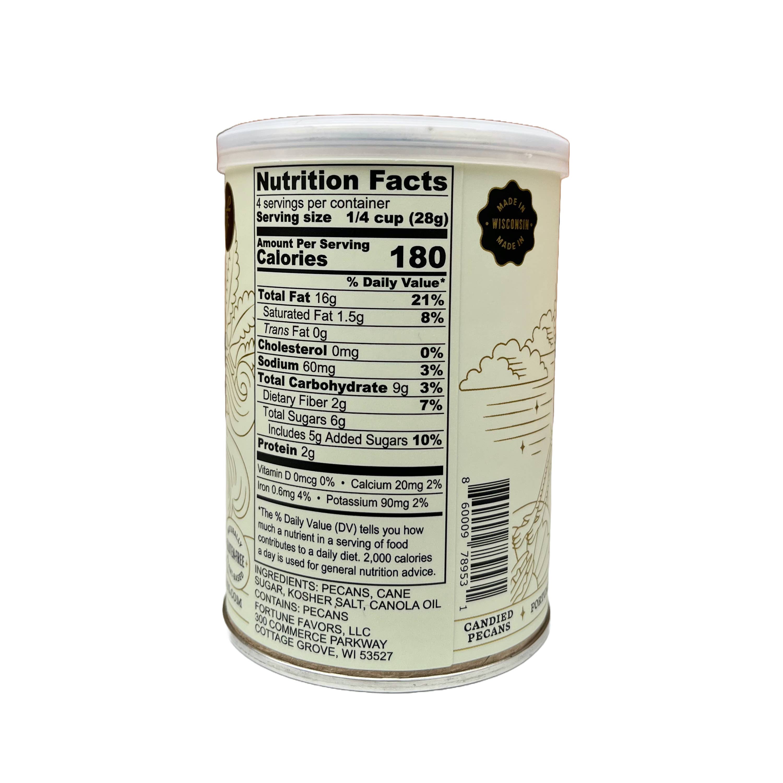 Fortune Favors - Wholesale Nuts - 4oz Fortune Favors The Classic Candied Pecans9