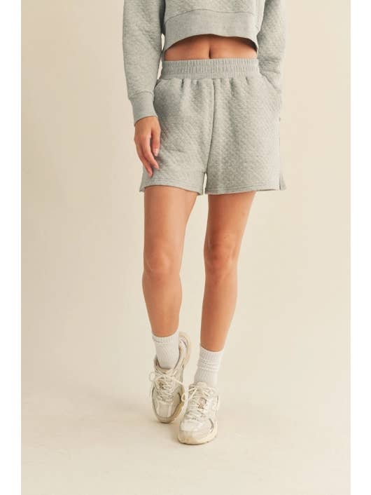 Grey Quilted Boxing Shorts for wholesale on Faire
