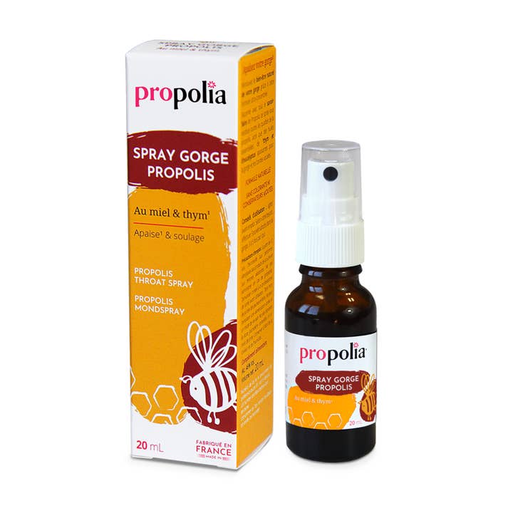 Spray Gorge - Propolis, Miel, Thym & Eucalyptus - 20 ml pour la vente par Propolia®