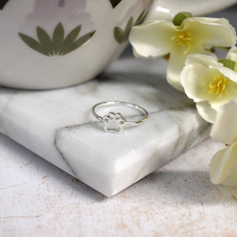Kali Ma Designs - Sterling Silver Jewellery - Wholesale Band/Stacked Ring - Matilda paw print ring1