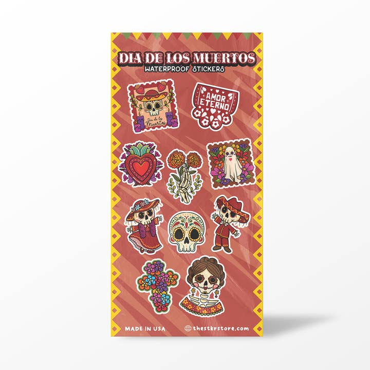 Dia De Los Muertos Aufkleberbögen (S65) für den Großhandel von Girls Printing House