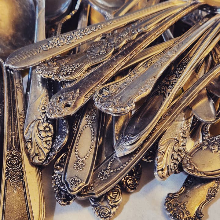 juNxtaposition® - Wholesale Table Spoon (Cutlery) - hand stamped vintage spoon TEA TIME5