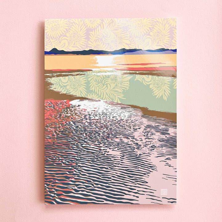 Lunawanna Art Print | Tidal Sunset Landscape for wholesale by Unratio