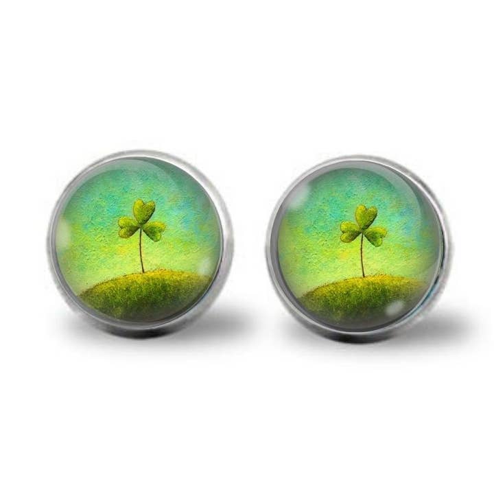 Shamrock Oorknopjes | Ierse Oorknopjes voor wholesale door Amélie Gagné Studio