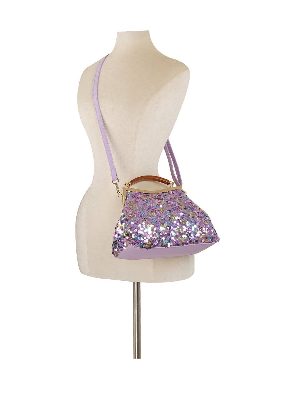 Handbag Factory Corp - Wholesale Schoudertas - Dames - Schoudertas met pailletten en framehandvat6