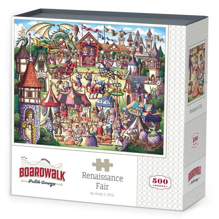 Foire de la Renaissance - 500 pièces pour la vente par Boardwalk Puzzle Company