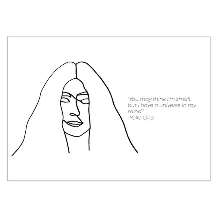 Mujer inspiradora Yoko Ono para venta al por mayor de pup store "no giftshop for pussies"