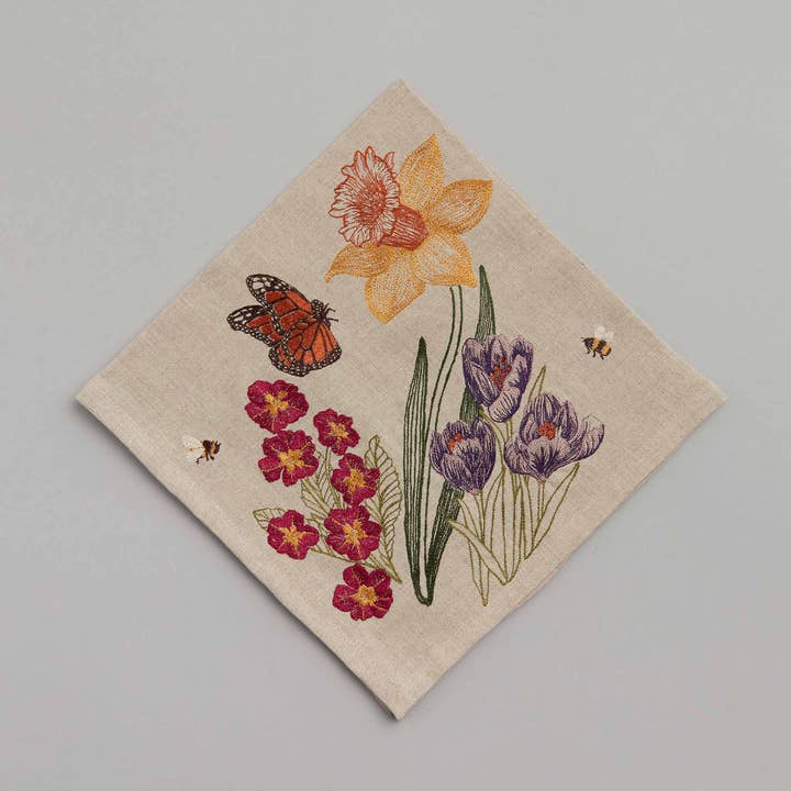 Coral & Tusk - Wholesale Dinner & Cloth Napkin - Blooms Dinner Napkin