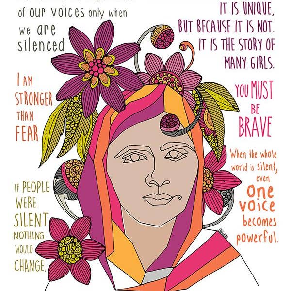Valentina Harper - Vente Affiche d'art - Malala Yousafzai - Citations1