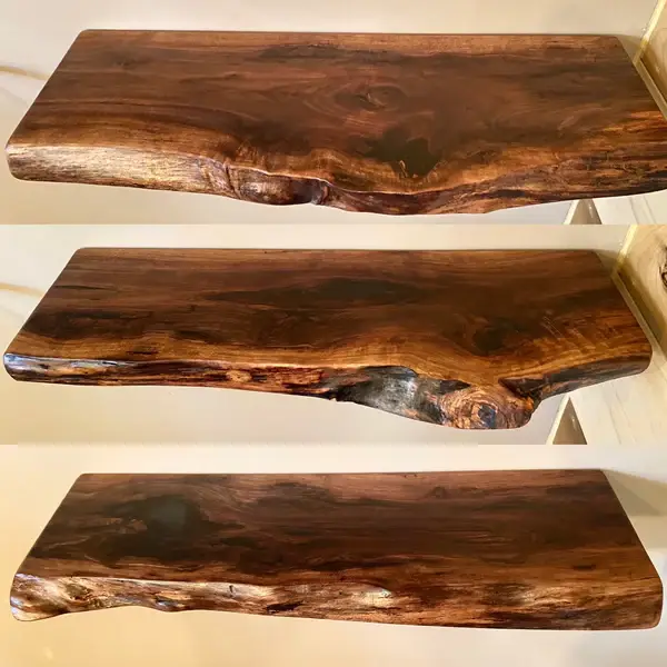 Steel Oak - Wholesale Wall Mounted Shelf - Live Edge Walnut Floating Shelves w/Beautiful Grain Patterns9