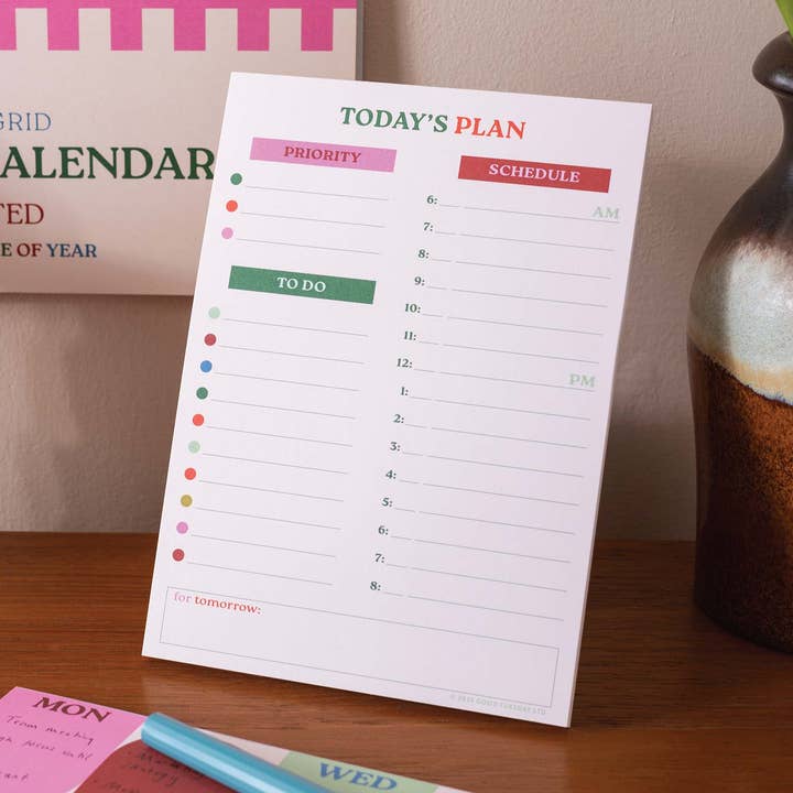 A5 Daily Planner Pad | Work Hard, Play Nice for wholesale by Good Tuesday (Once Upon a Tuesday)