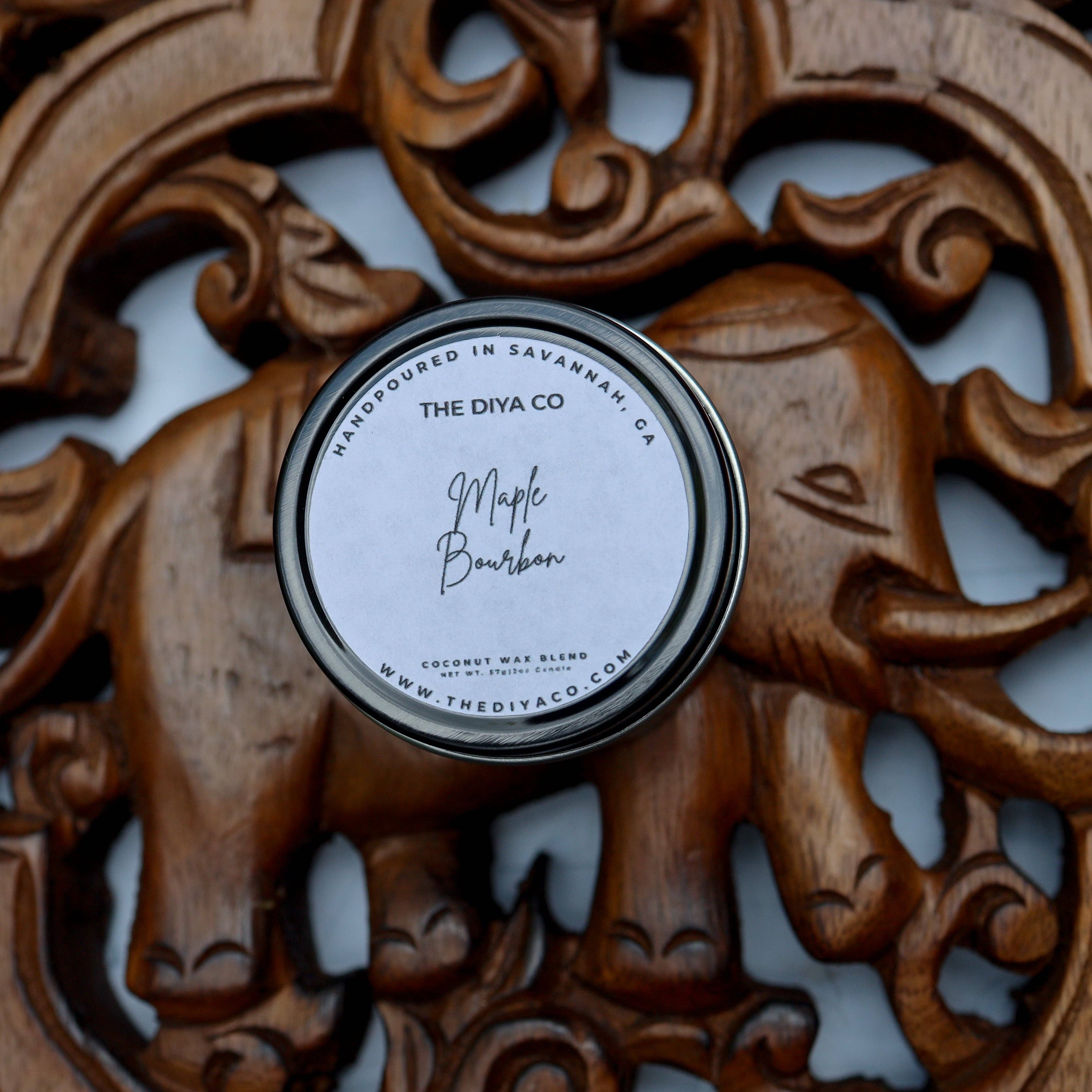 The Diya Co - Wholesale Travel Candles - Mini Tin 2oz Candle |Best Selling Scents |Coconut Soy Wax9